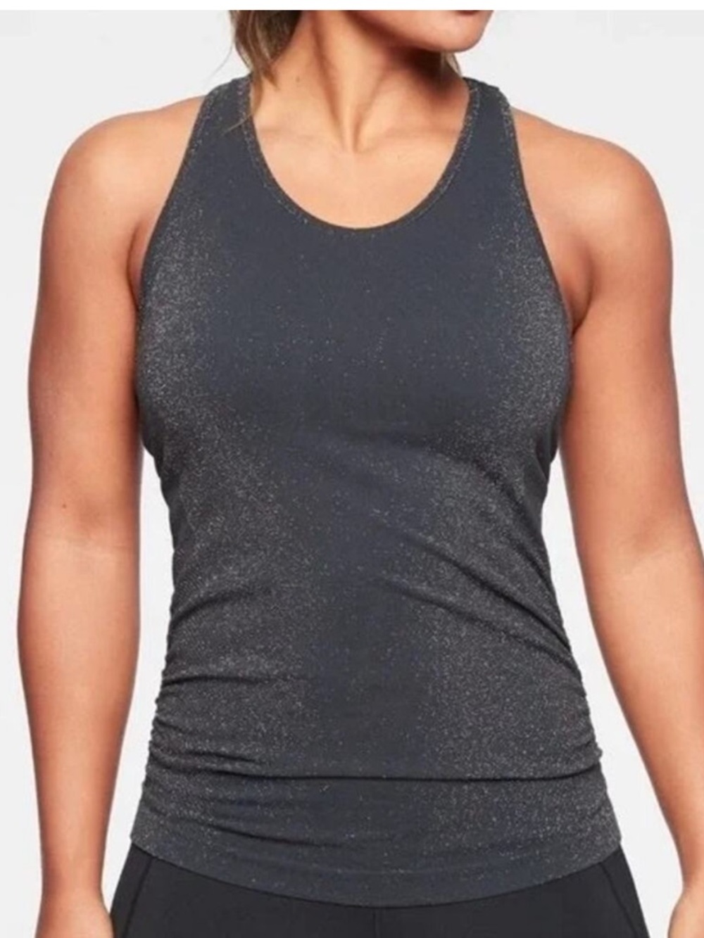 ATHLETA Navy Sparkle Speedlight Racerback Tank Size Small